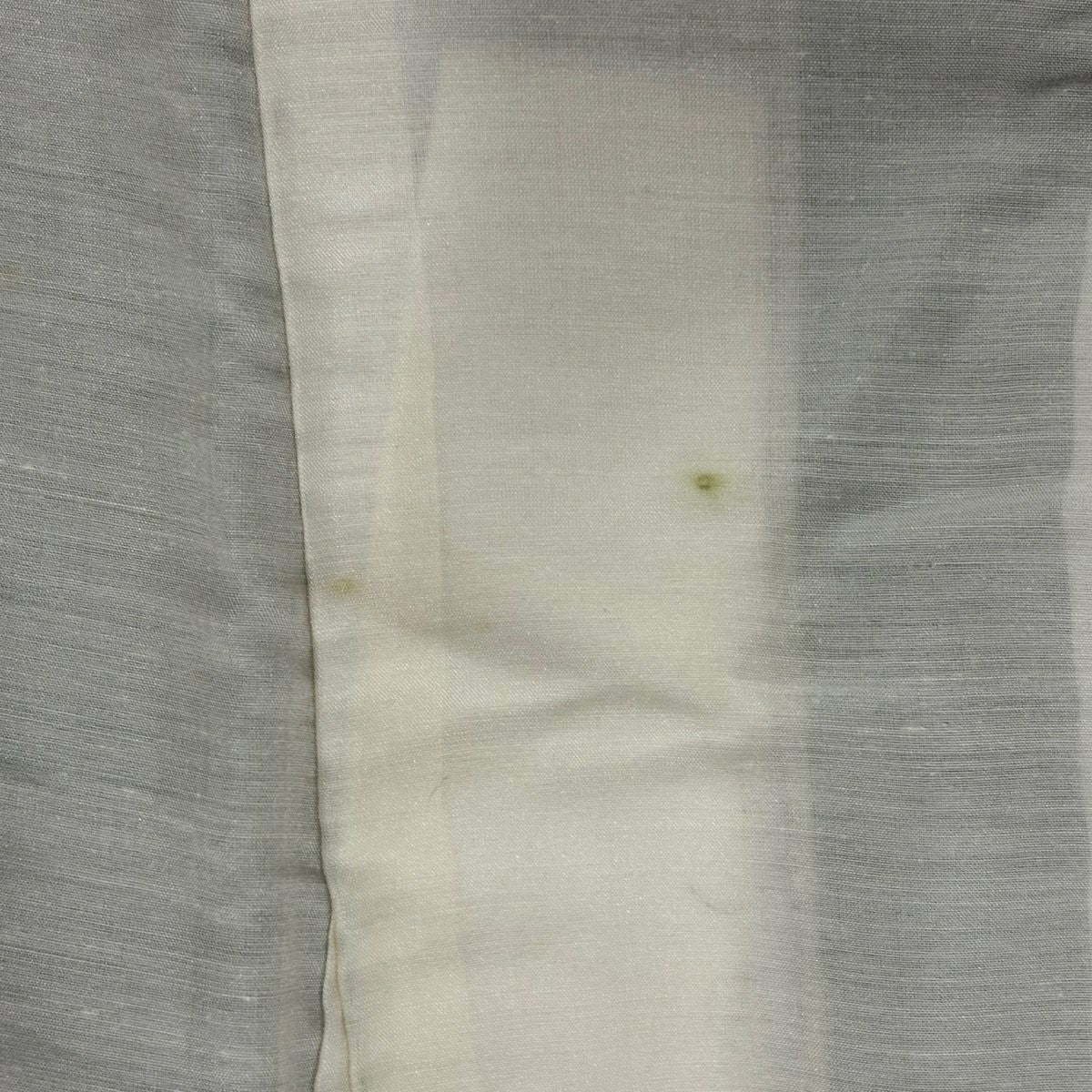 付下 身長159cm 袖長66cm M 雙層 落款有 枝花 茶道具 金彩裝飾 漸層 鶯色 純蠶絲 優品級