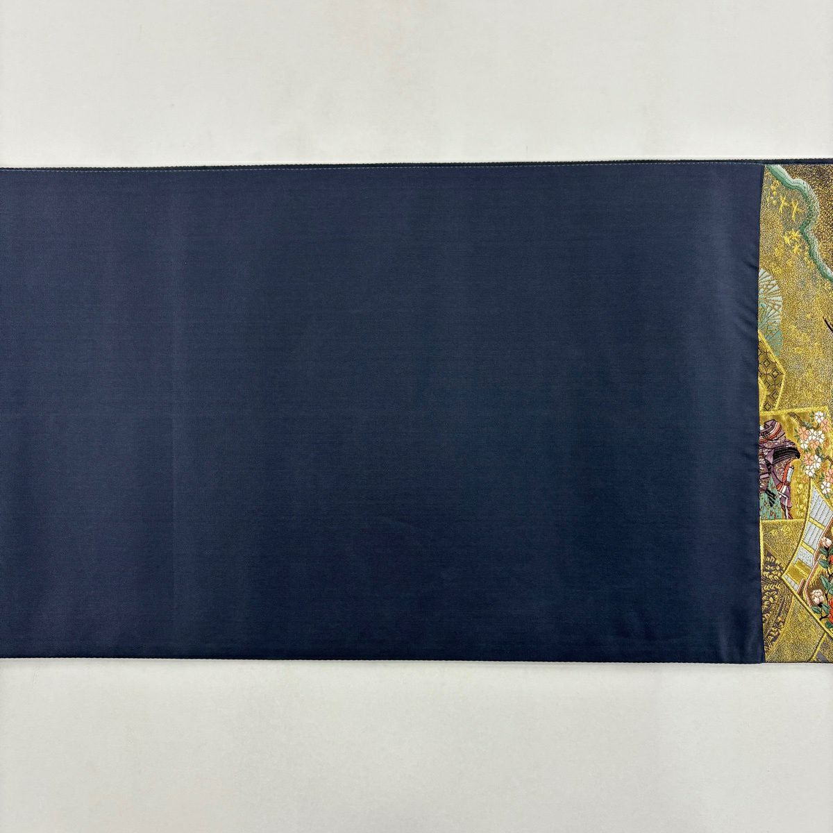 【美品】 袋帶 秀品級 關西仕立 松樹 姫 金絲 金金箔 金色 六通 純蠶絲