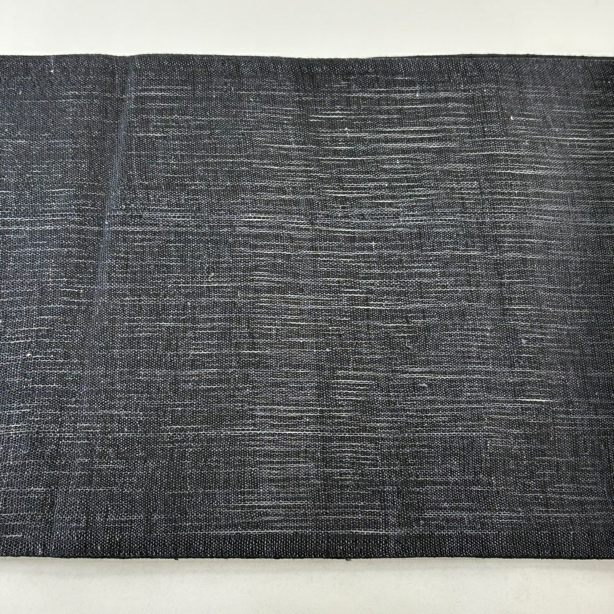 【美品】 袋帶 秀品級 夏帶 幾何學 黑色 大鼓圖案 純蠶絲