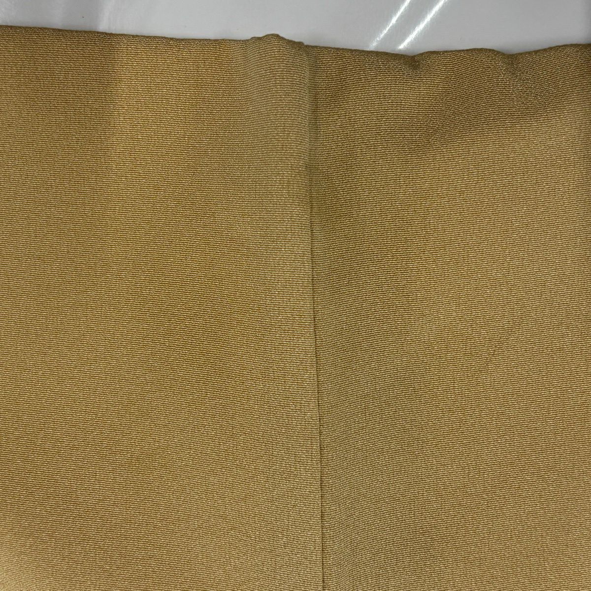 訪問服 身長159.5cm 袖長65.5cm M 雙層 草花紋紋 染分 逐漸淡化 淺黃土色 純蠶絲 優品級