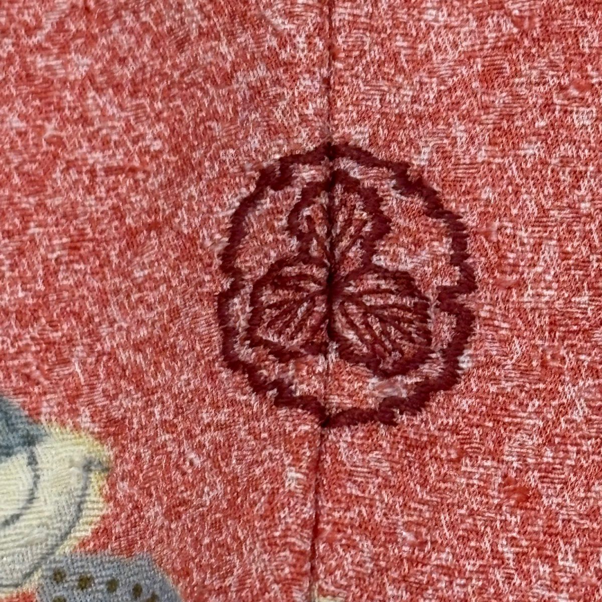 【美品】訪問服 身長162cm 袖長67cm M 雙層 辻花染 粉紅 純蠶絲 秀品級 一つ紋