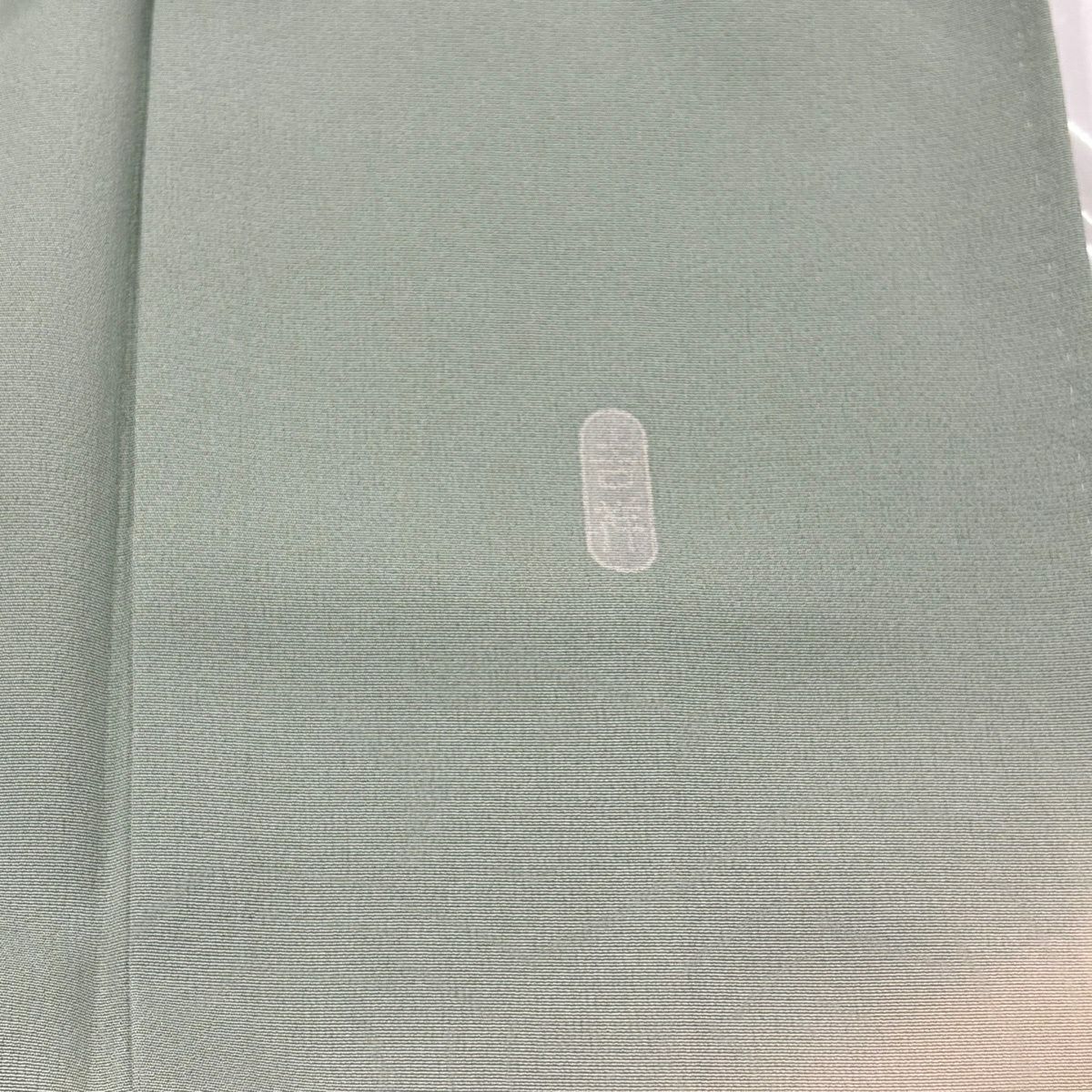 訪問服 身長158cm 袖長65cm M 雙層 落款 菊花 牡丹 金銀彩 漸層 淺綠 純蠶絲 優品級