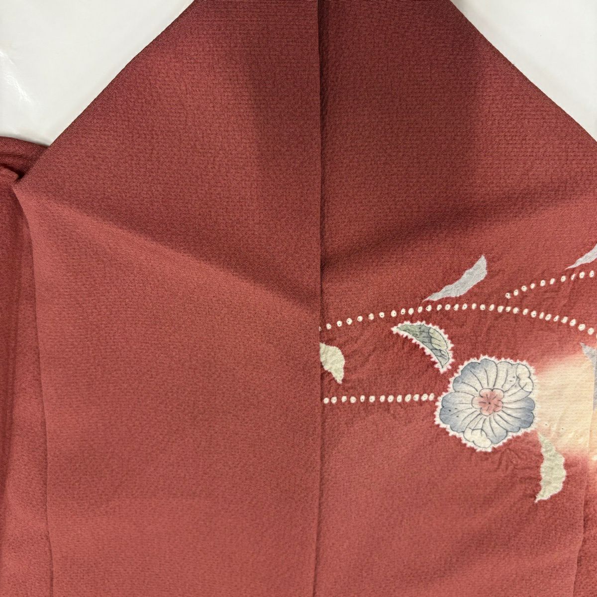 【美品】訪問服 身長168cm 袖長65cm M 雙層 辻花染 絞染 漸層 粉紅 純蠶絲 優品級
