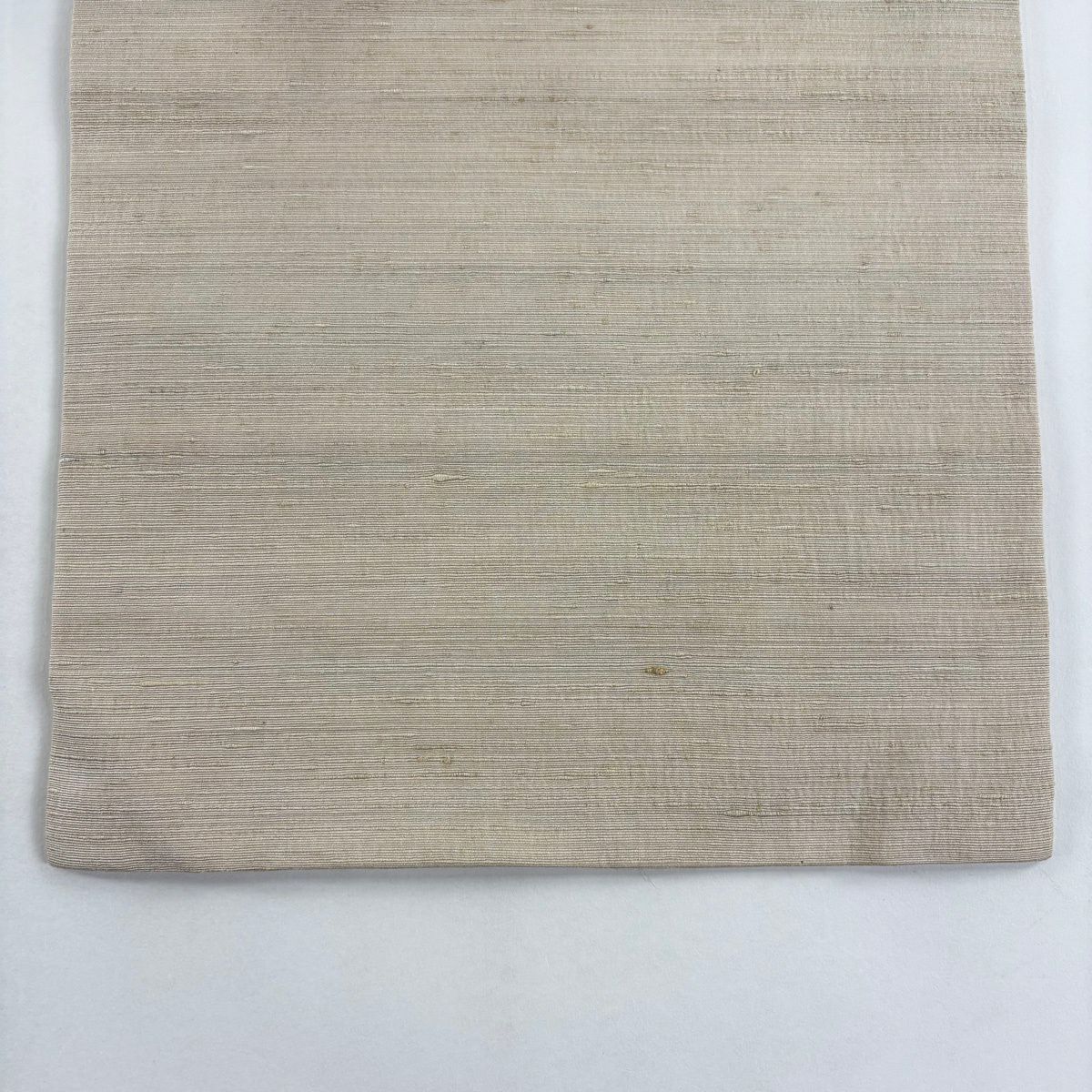 【美品】名古屋帶 逸品級 紬織織 米色 純蠶絲