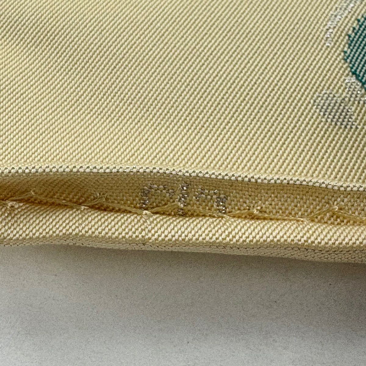 袋帶 逸品級 川島織物 落款あり 關西裁縫 梅花 金金箔 淡黃 六通 純蠶絲