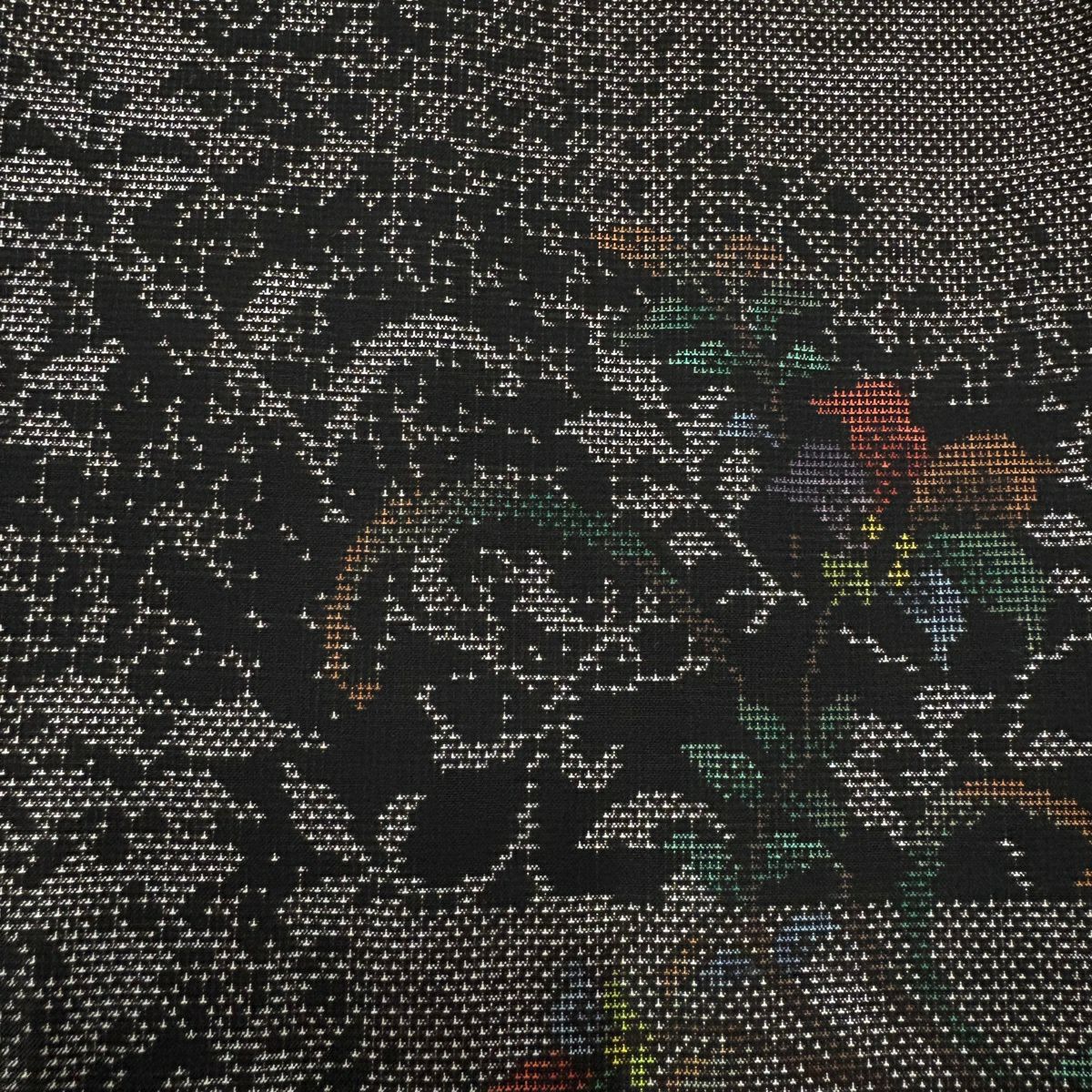 【美品】 紬織 身長163cm 袖長64cm M 雙層 巴齊領 草花紋紋 焦茶 純蠶絲 優品級