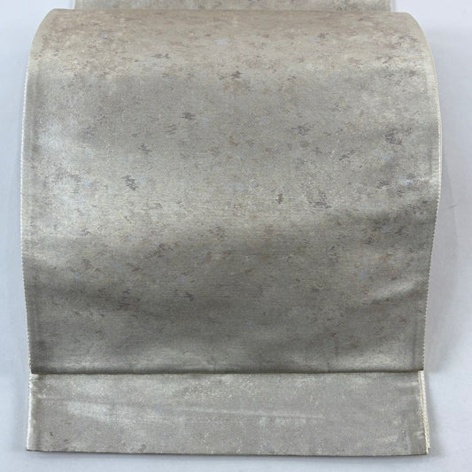 袋帶 秀品級 有落款 有證書 花 金金箔 螺鈿 銀色 全通 純蠶絲