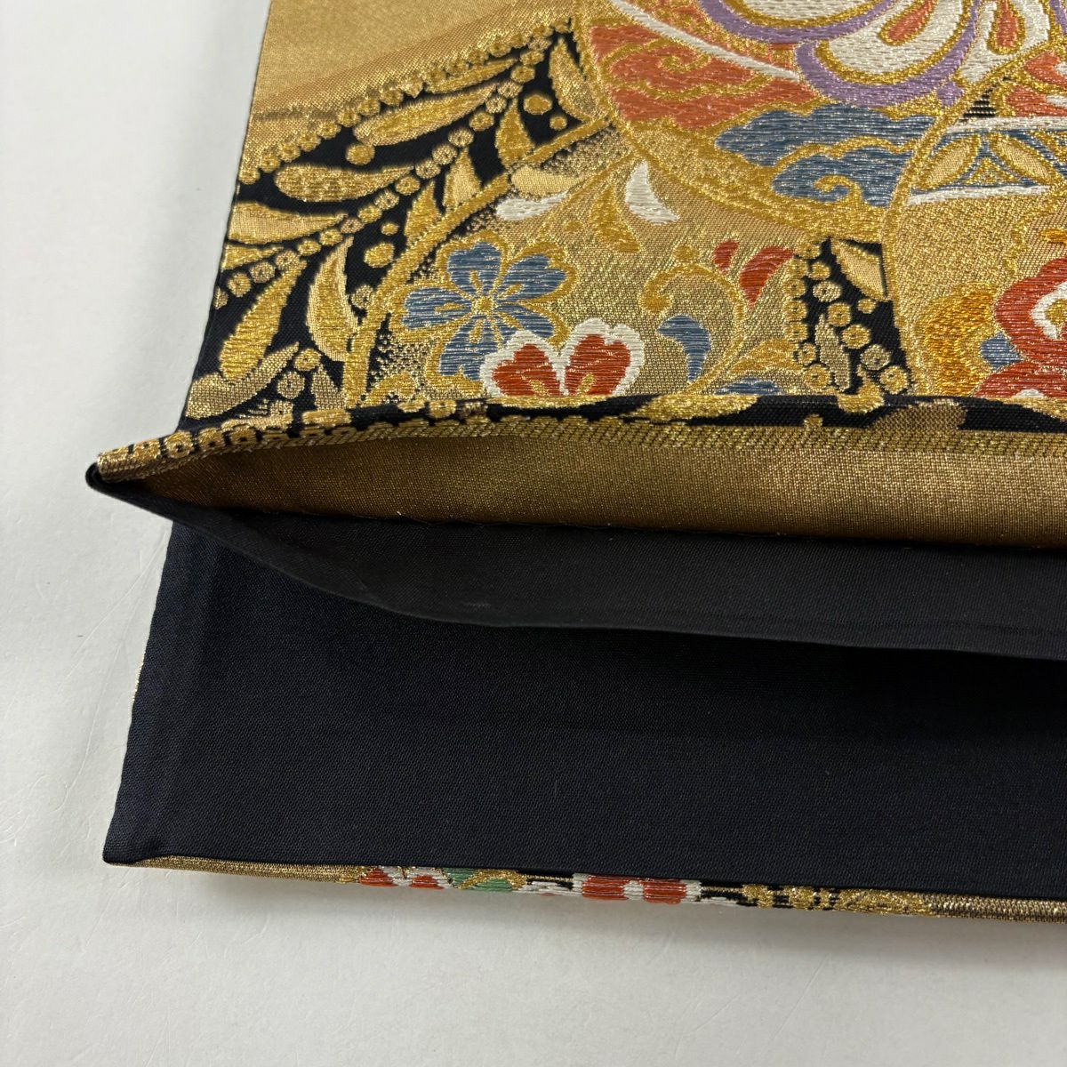 袋帶 秀品級 手毬 櫻花 金銀線 金金箔 金色 六通 純蠶絲
