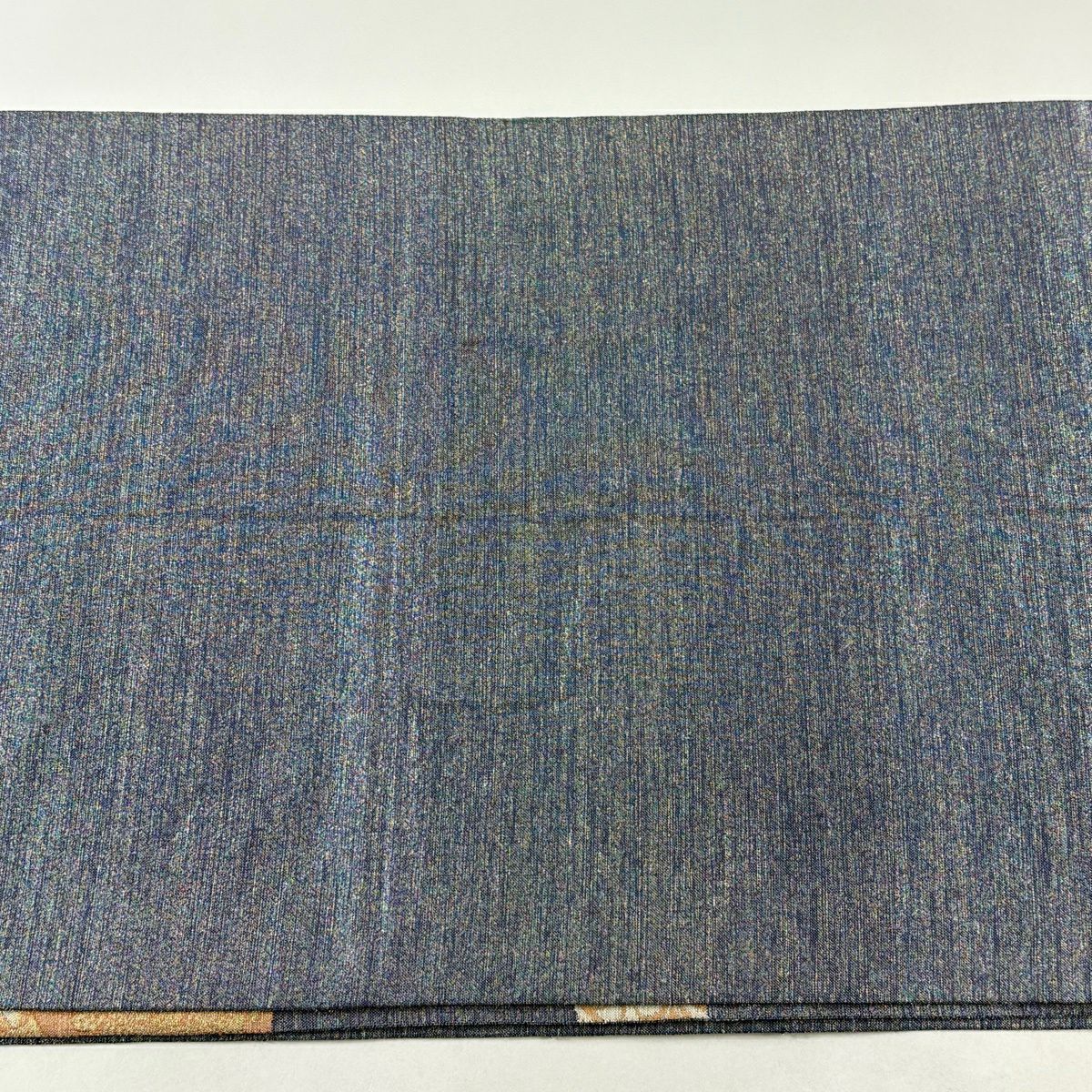 【美品】 袋帶 秀品級 鳥 草花紋 金糸 金金箔 淺橙色 大鼓圖案 純蠶絲