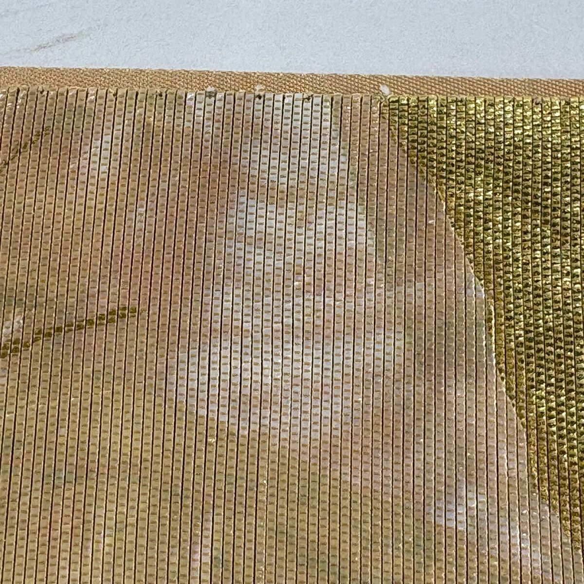 【美品】 袋帶 秀品級 笠松樹 螺鈿 金銀彩 金 純蠶絲 お太鼓柄