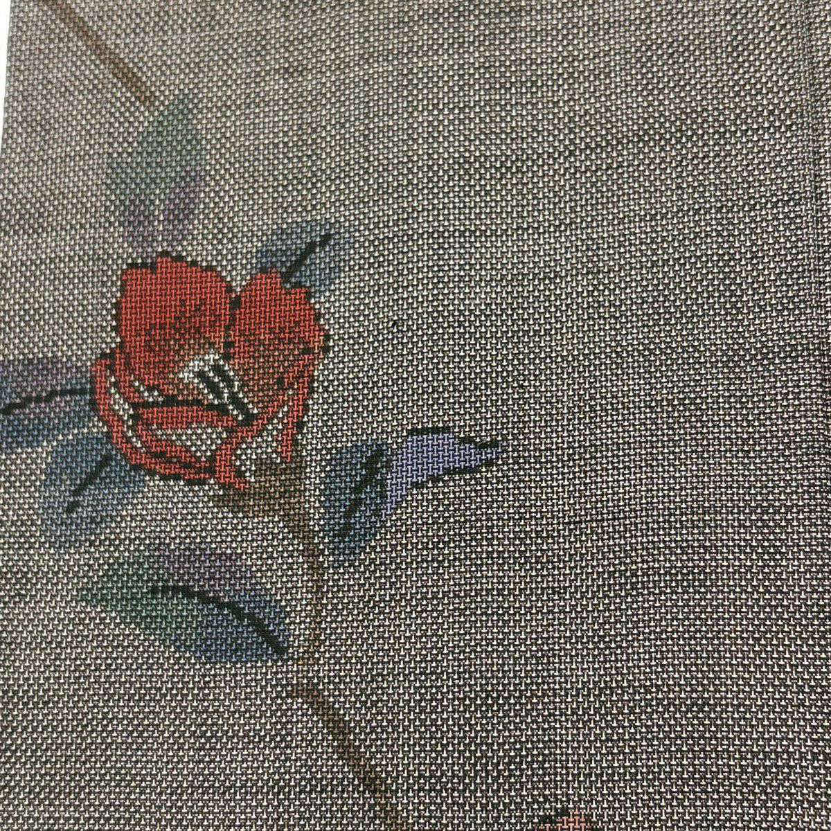 【美品】 紬織 身長163cm 袖長67cm M 雙層 椿 灰茶 純蠶絲 秀品級