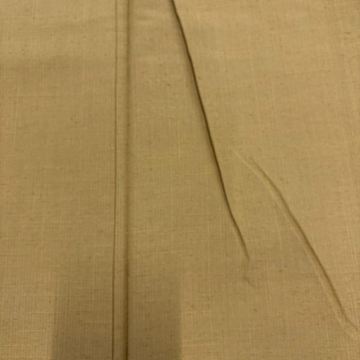 【美品】 紬織 身長159cm 袖長66cm M 雙層 證書在 黃土 深藍 純蠶絲 秀品級
