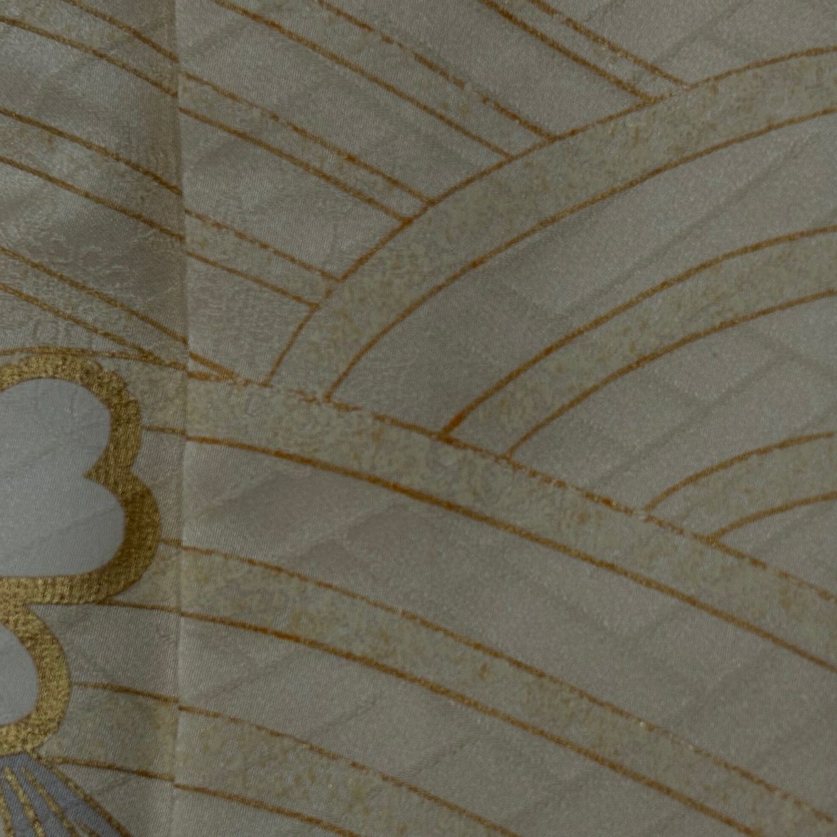 【美品】振袖禮服 身長167cm 袖長67cm M 雙層 鴛鴦 櫻花 金絲 金銀彩 橙色 純蠶絲 秀品級