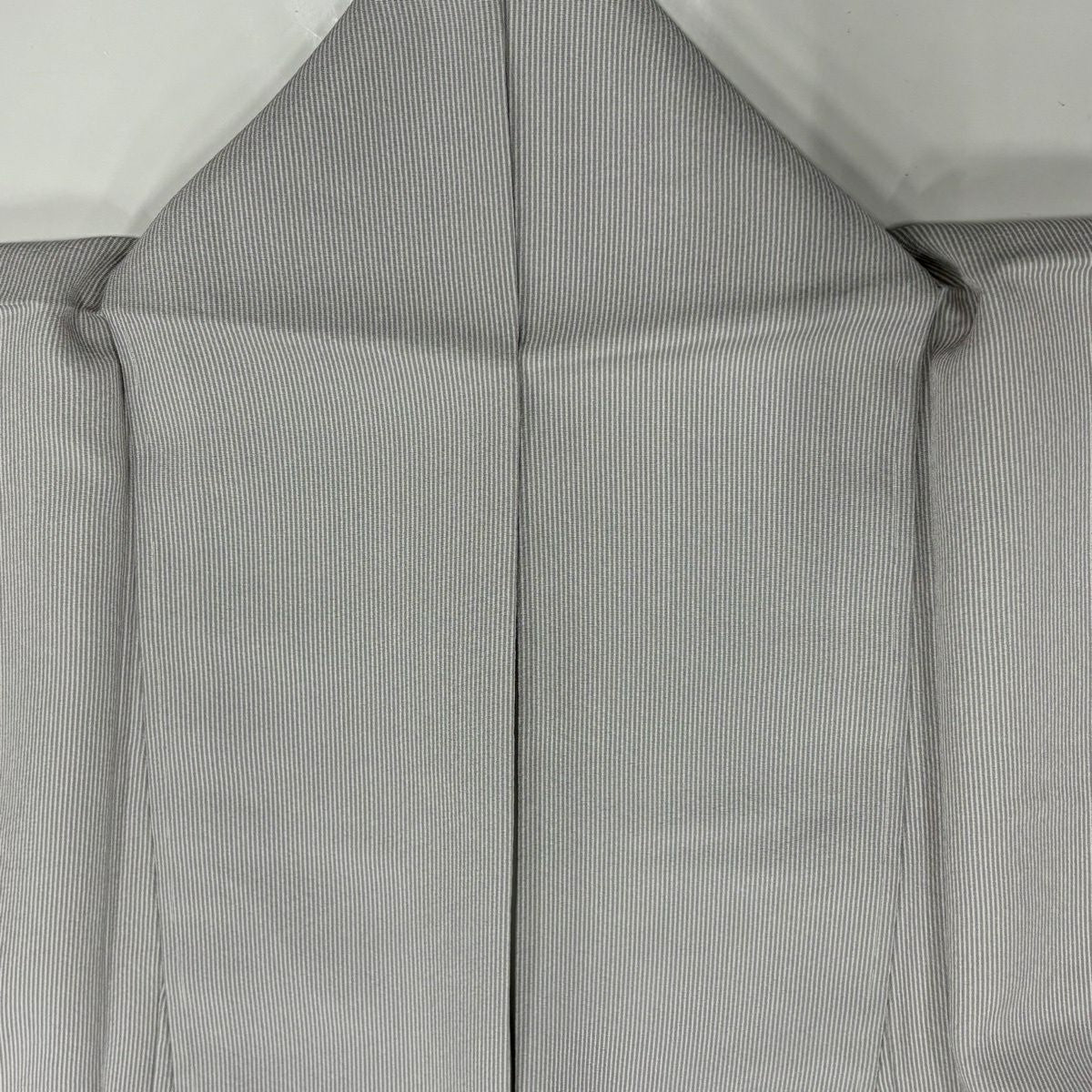 【美品】 江戶小紋 身長168.5cm 袖長61cm S 雙層 萬筋 灰紫 純蠶絲 名品級