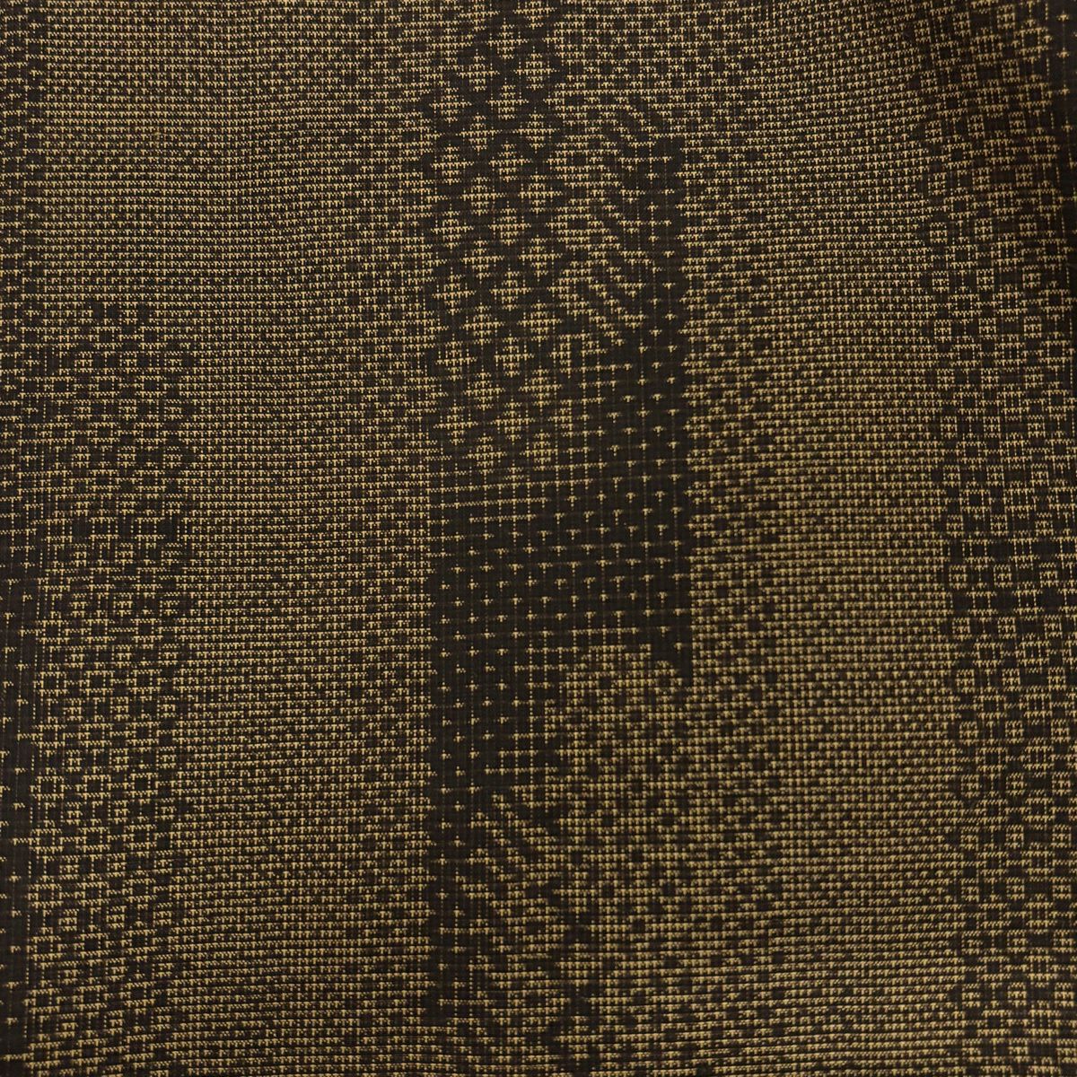 【美品】 紬織 身長164cm 袖長65.5cm M 雙層 袋帶套裝 壺垂菱 茶綠 純蠶絲 優品級