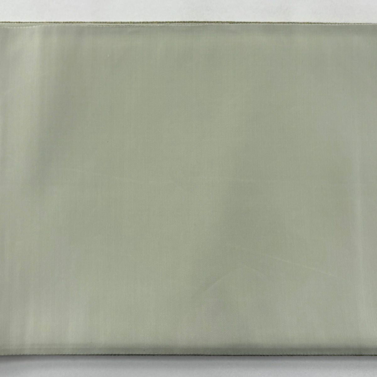 【美品】 袋帶 秀品級 斜條紋 金金箔 金絲 淺綠色 大鼓圖案 純蠶絲