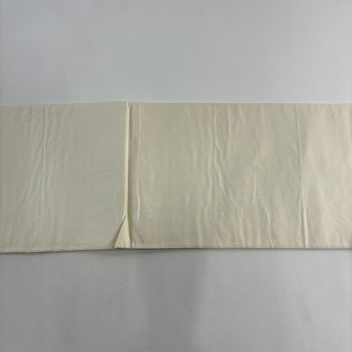 【美品】 袋帶 秀品級 薔薇 唐織 金銀糸 銀色 六通 純蠶絲