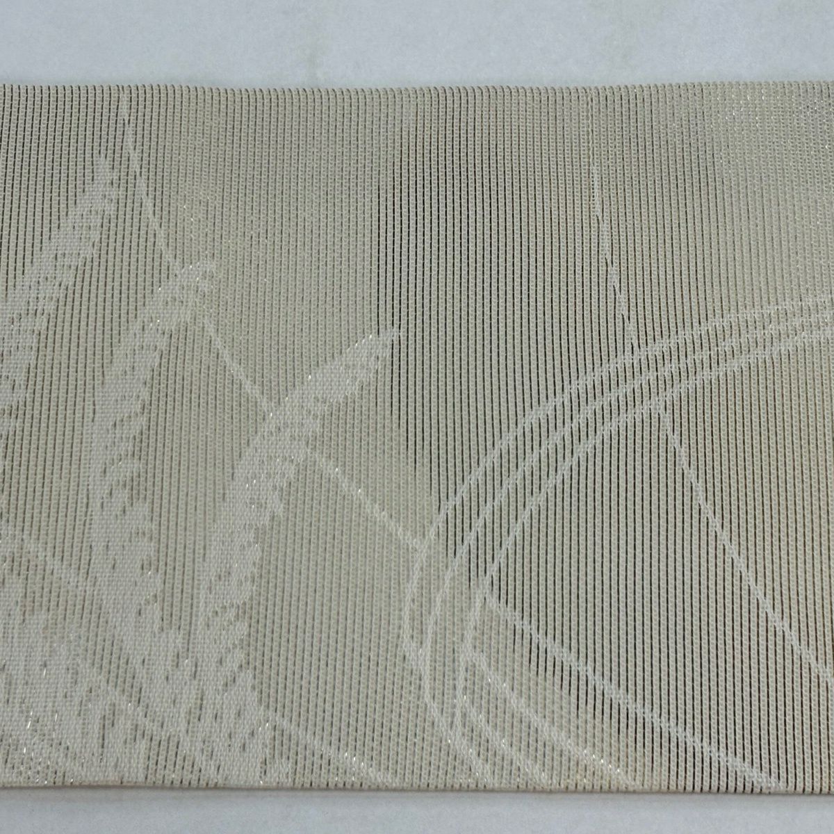 【美品】 名古屋帶 優品級 落款 夏帶 蘆葦 山脈 金金箔 金茶 純蠶絲