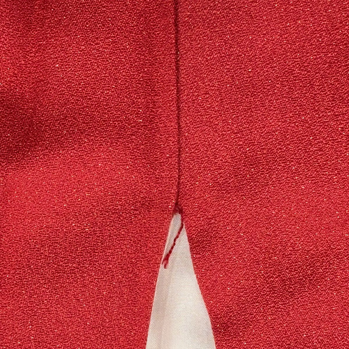 【美品】振袖禮服 身長163cm 袖長65.5cm M 雙層 御所車 草花紋 金銀彩 茜 純蠶絲 秀品級