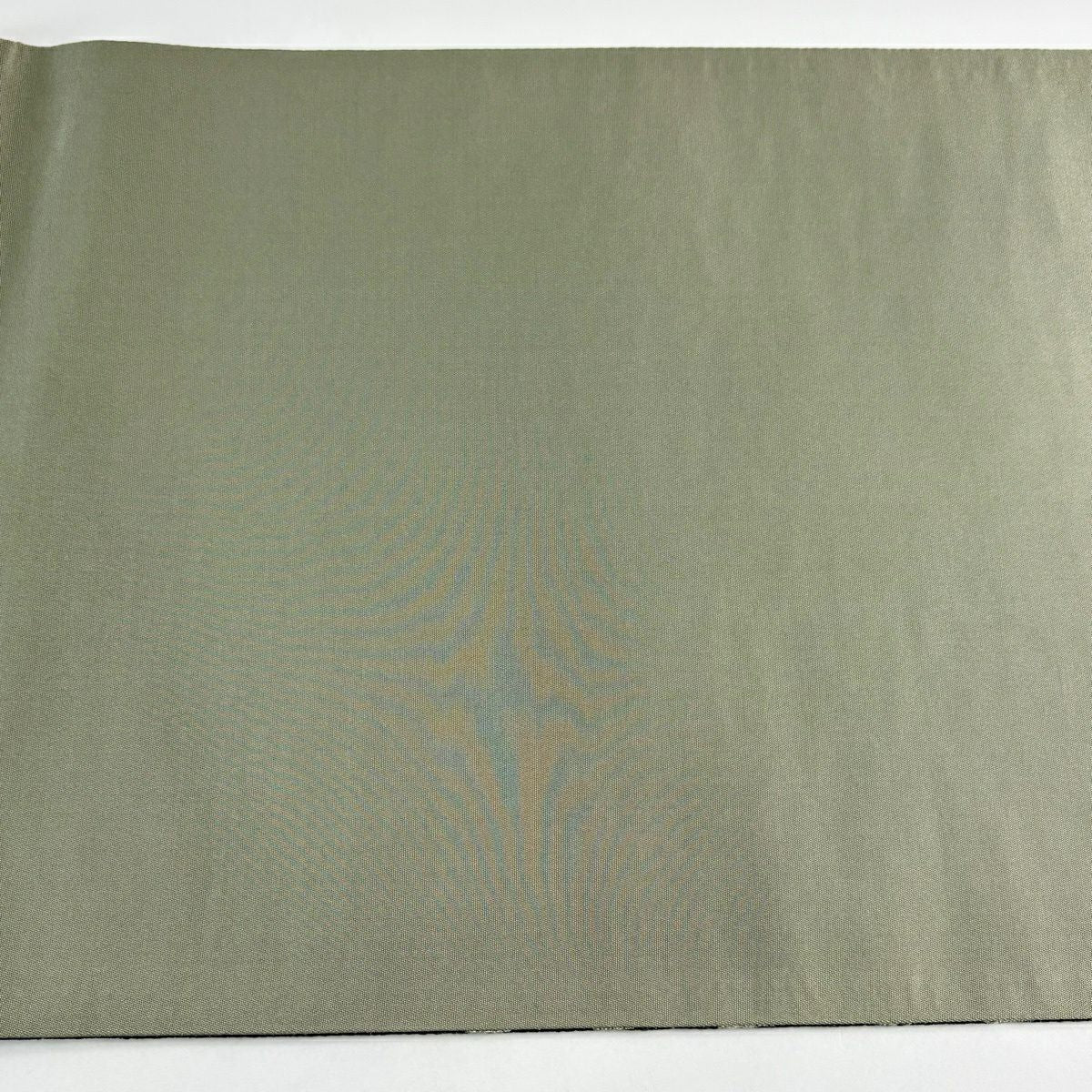 【美品】 袋帶 名品級 斜條紋 霞 金金箔 銀線 灰綠 全通 純蠶絲