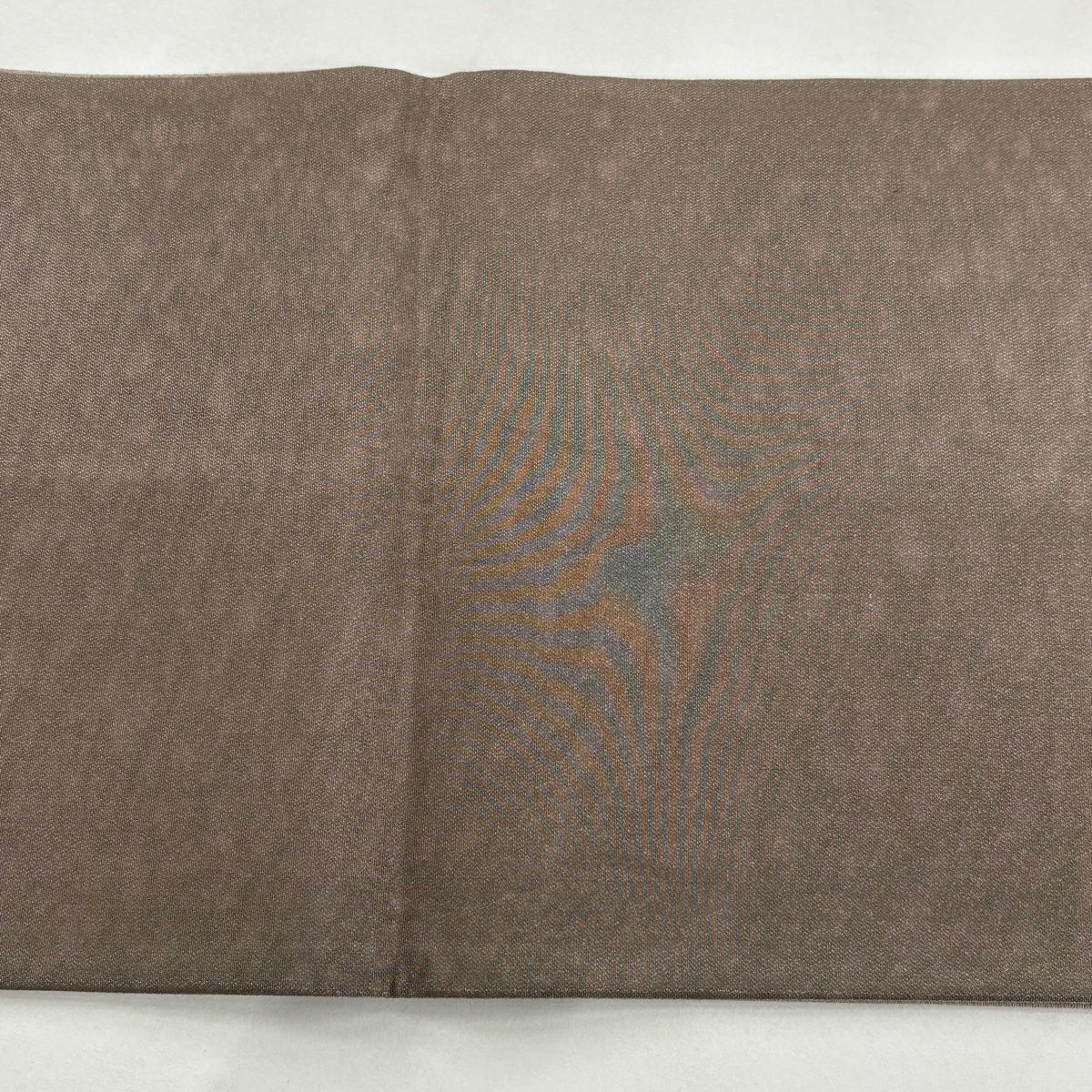 【美品】 袋帶 秀品級 幾何學 銀線 灰紫 六通 純蠶絲
