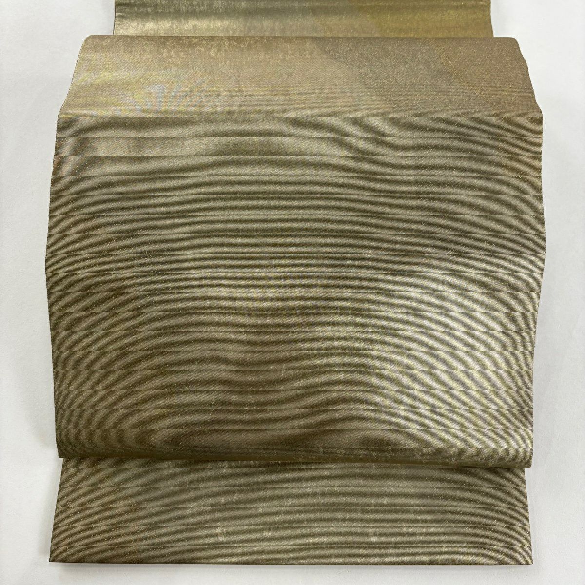 【美品】 袋帶 秀品級 金金箔屋清兵衛 落款あり 西陣織 引金箔 幾何學 金金箔 六通 純蠶絲