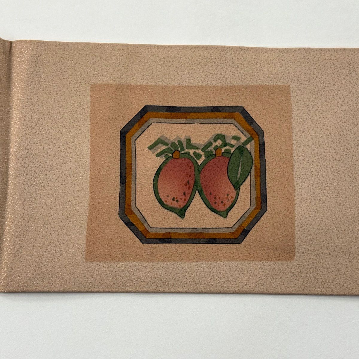 【美品】名古屋帶 秀品級 生物 柿 薄茶 純蠶絲