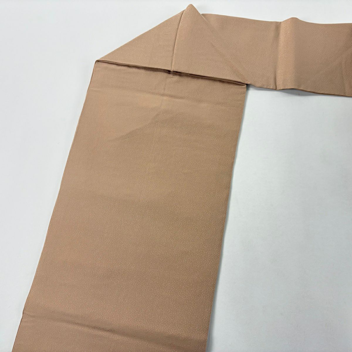 【美品】名古屋帶 秀品級 生物 柿 薄茶 純蠶絲