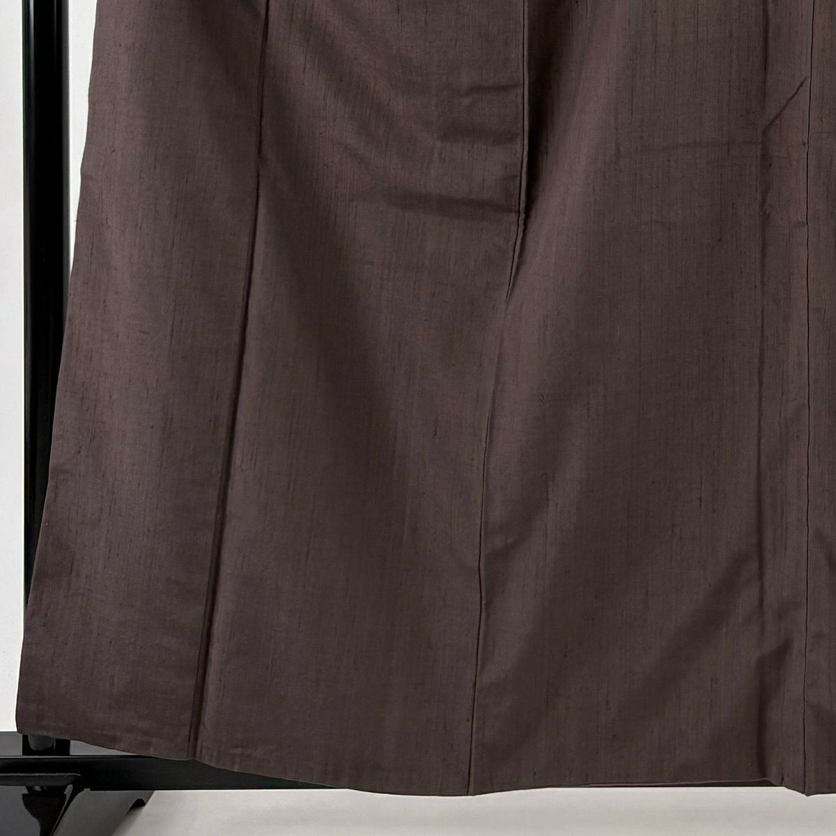 【美品】 紬織 身長160.5cm 袖長64cm M 雙層 落款あり 鬼 茶紫 純蠶絲 名品級