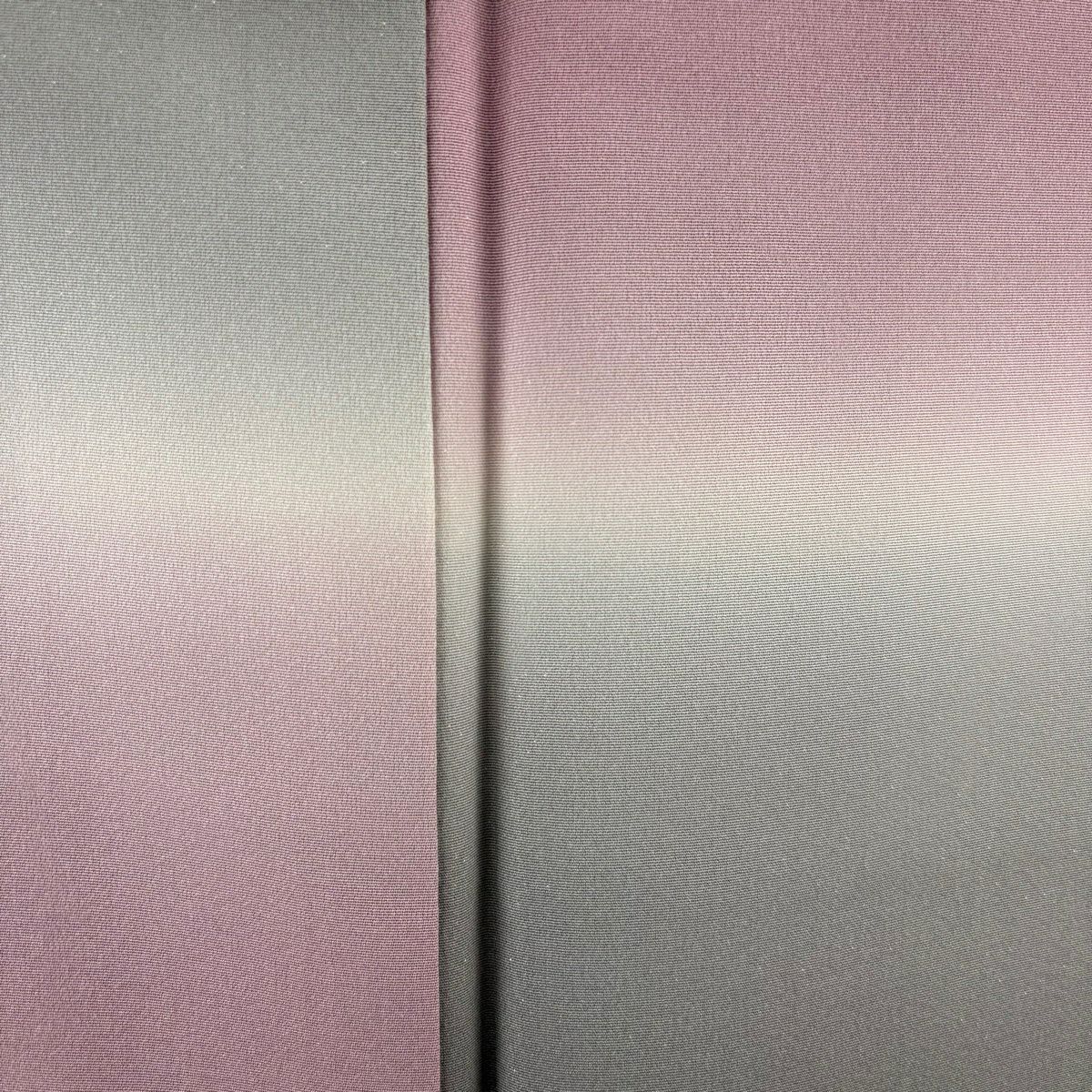 付下 身長154.5cm 袖長62cm S 雙層 有落款 染分 逐漸變色 銀通 灰紫 純蠶絲 優品級
