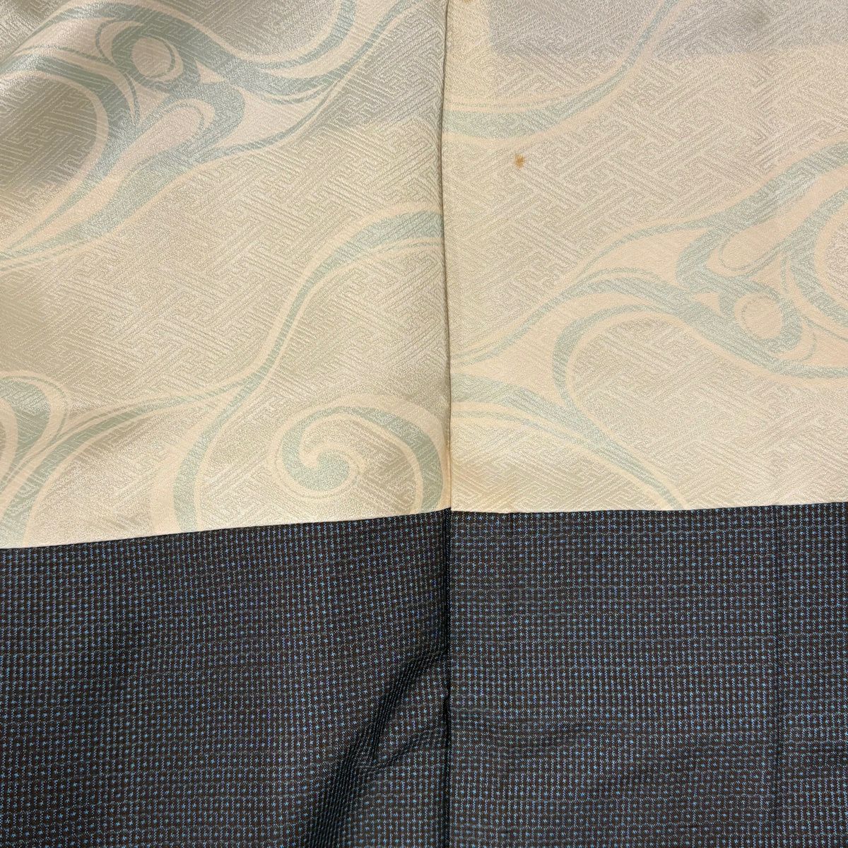 【美品】 大島紬織 身長159cm 袖長62cm S 雙層 套裝 證書齊全 龜甲絣 深藍 純蠶絲 優品級