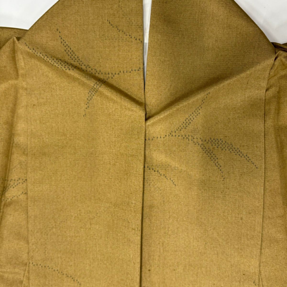 付下 身長151.5cm 袖長63cm S 雙層 紬織織 辻花染 葉紋 漸層 茶 純蠶絲 名品級