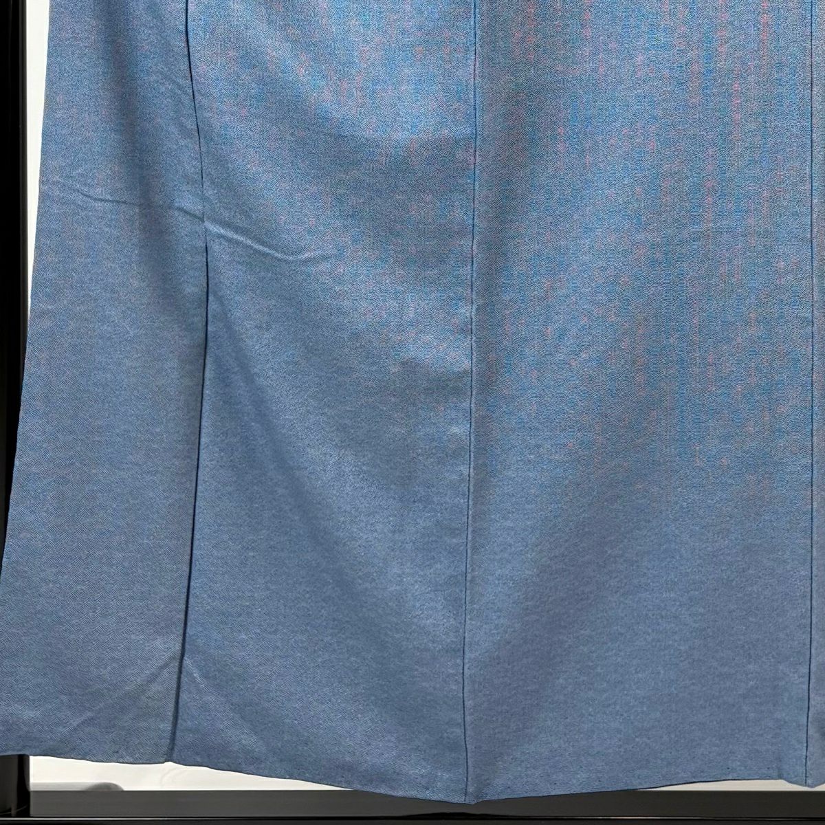 江戶小紋 身長156cm 袖長62.5cm S 雙層 鮫 青 純蠶絲 名品級