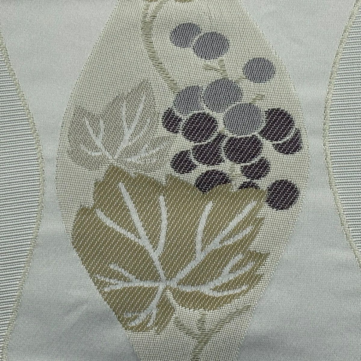 【美品】半幅帶 優品級 葡萄 立涌 灰白 化纖