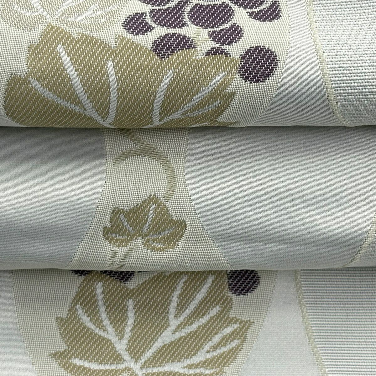 【美品】半幅帶 優品級 葡萄 立涌 灰白 化纖