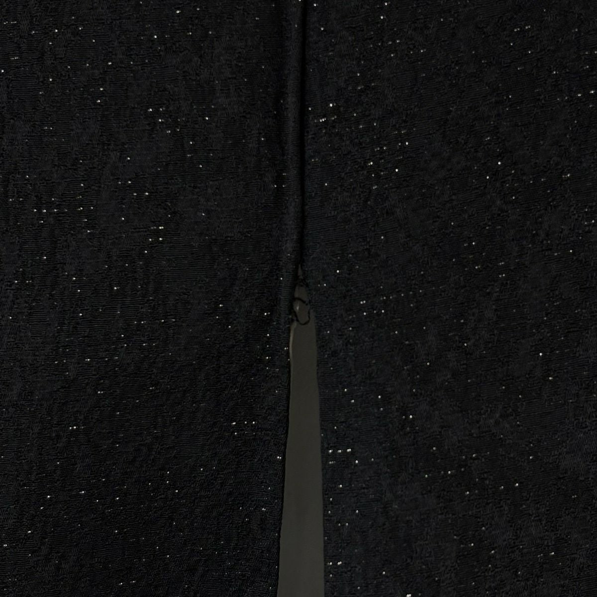 振袖禮服 身長153cm 袖長62cm S 雙層 櫻花 牡丹 刺繡 銀通 黑 純蠶絲 逸品級