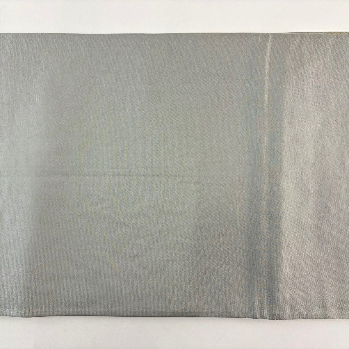 【美品】 袋帶 逸品級 金金箔屋清兵衛 落款あり 悠久之美 七寶紋 花 唐織 金金箔 淺綠色 お太鼓柄 純蠶絲