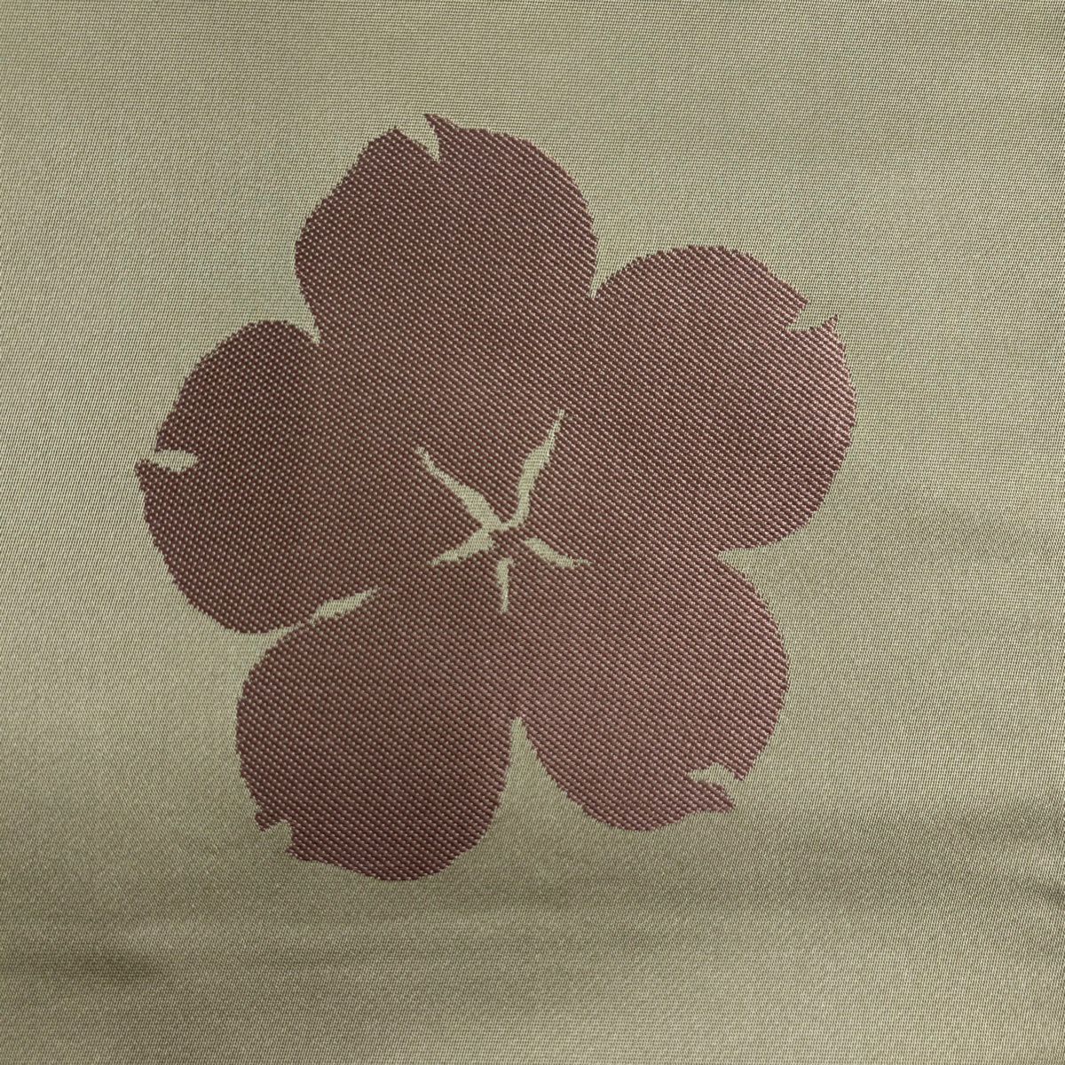 【美品】 袋帶 逸品級 辻村ジュサブロー 落款あり 關西裁縫 櫻 花瓣 灰綠 六通 純蠶絲