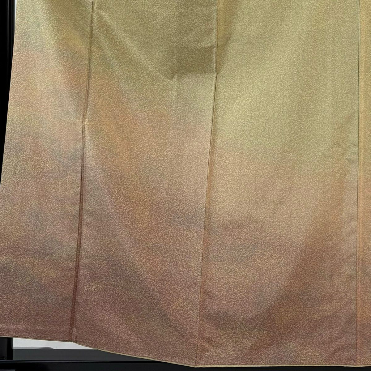 【美品】 付下 身長158cm 袖長61.5cm S 雙層 大島紬織地 證書已備 幾何學 漸層 米色 純蠶絲 名品級