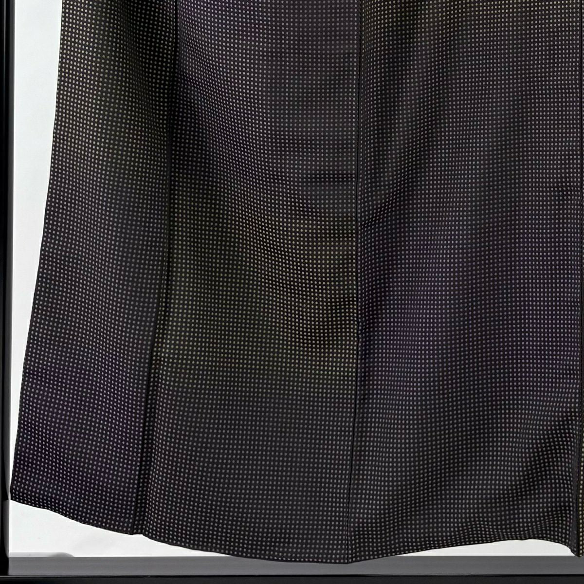 【美品】 小紋 身長154cm 袖長64cm M 雙層 段紋 幾何學 灰紫 純蠶絲 秀品級