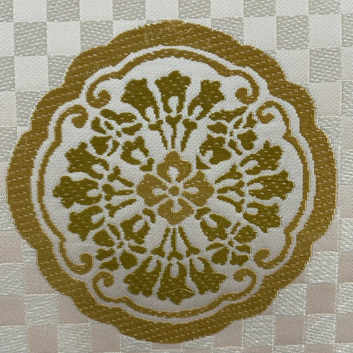【美品】 袋帶 秀品級 華紋 薄粉紅 六通 純蠶絲