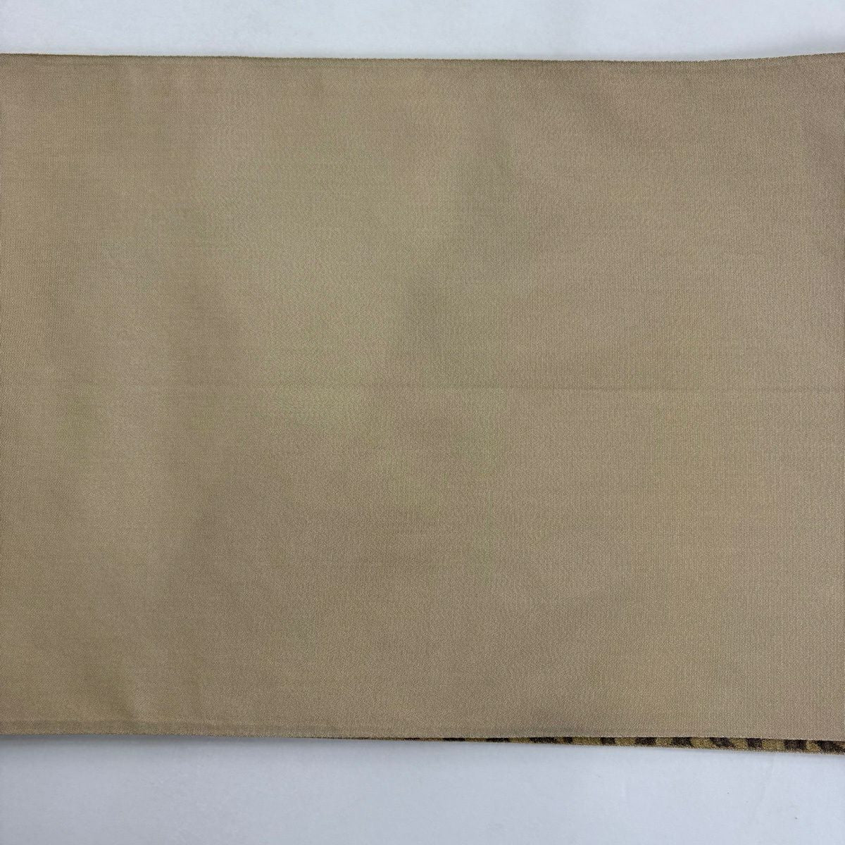 【美品】 袋帶 秀品級 幾何學 金絲 米色 六通 純蠶絲