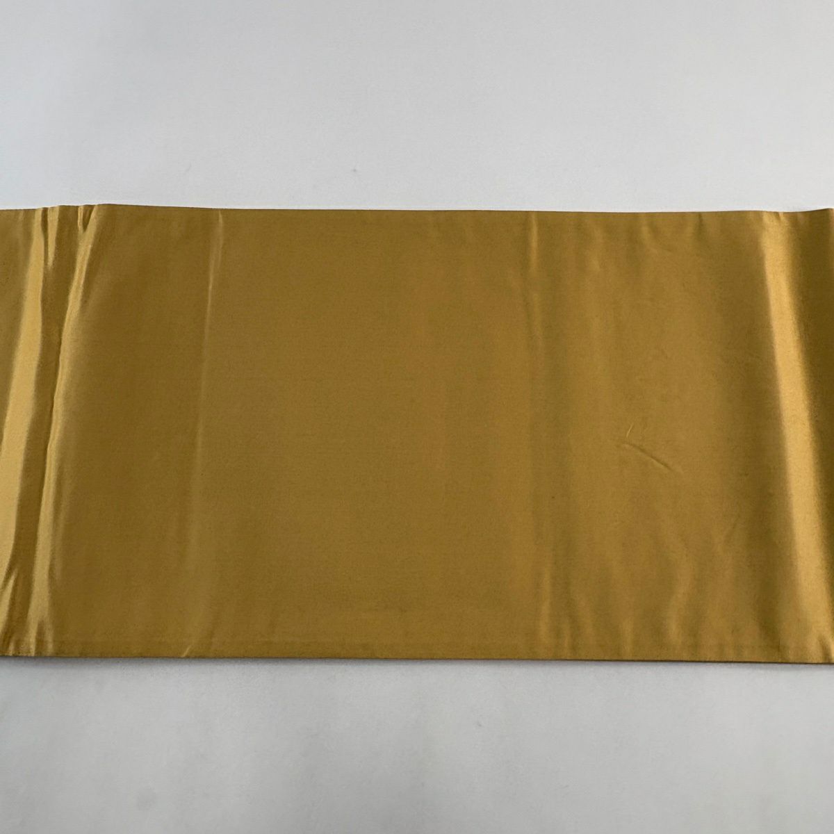 【美品】 袋帶 秀品級 花器 草花紋 金糸 金金箔 山吹茶 六通 純蠶絲