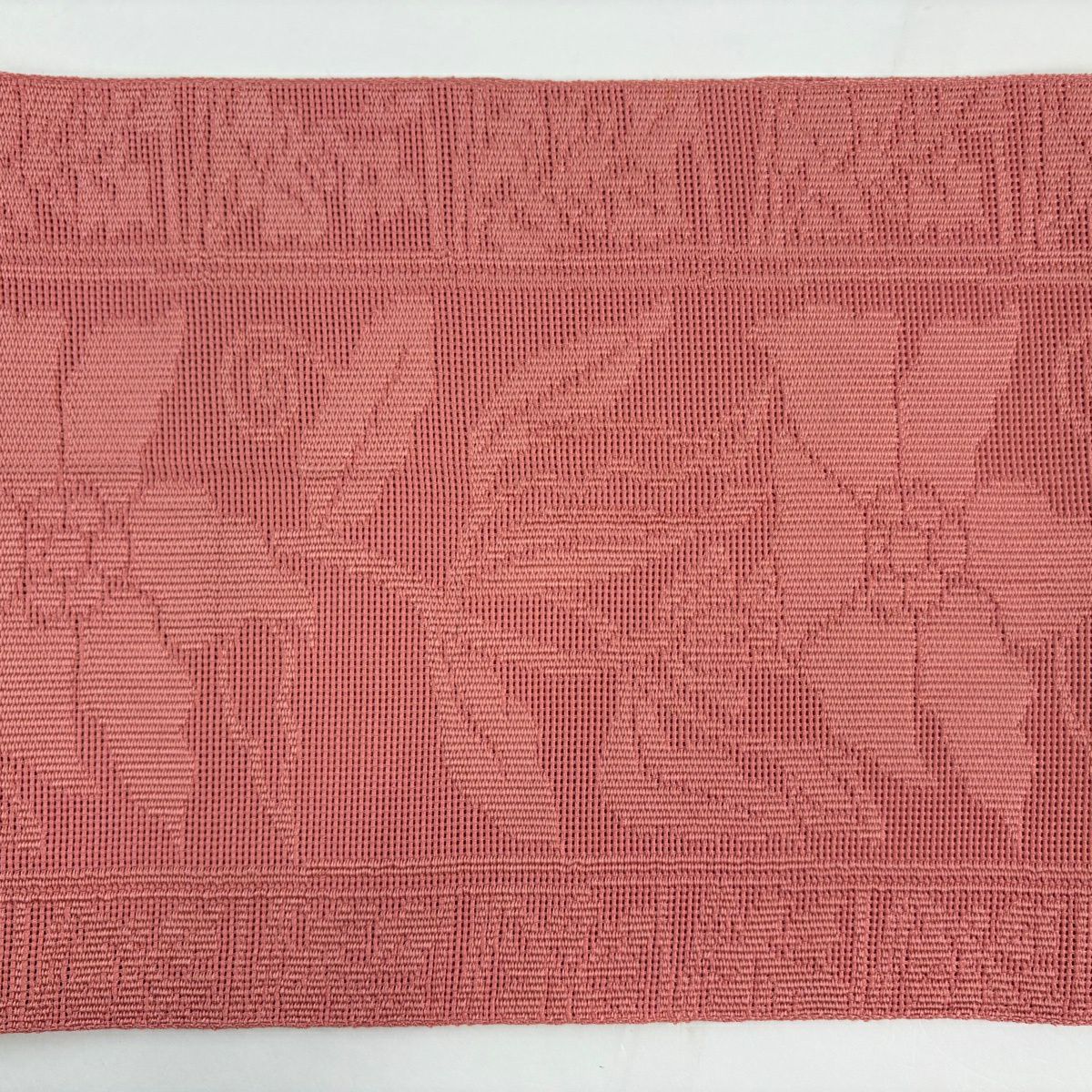 【美品】名古屋帶 優品級 夏帶 八寸名古屋帶 草花紋 粉紅 純蠶絲