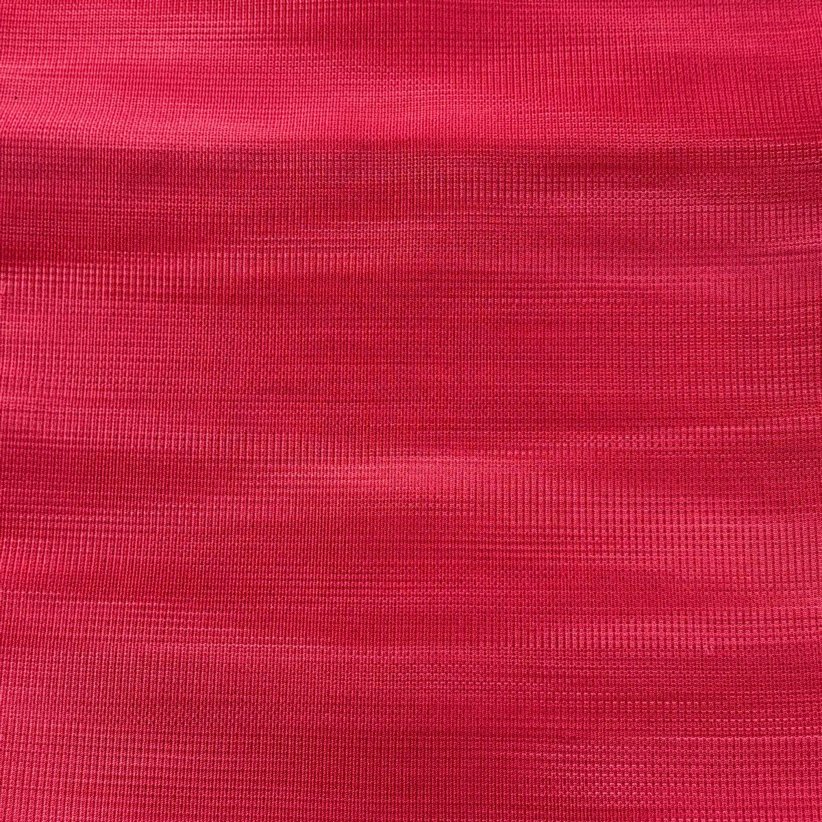 【美品】名古屋帶 優品級 松樹葉仕立 八寸名古屋帶 紬織織 霞 濃粉紅 純蠶絲