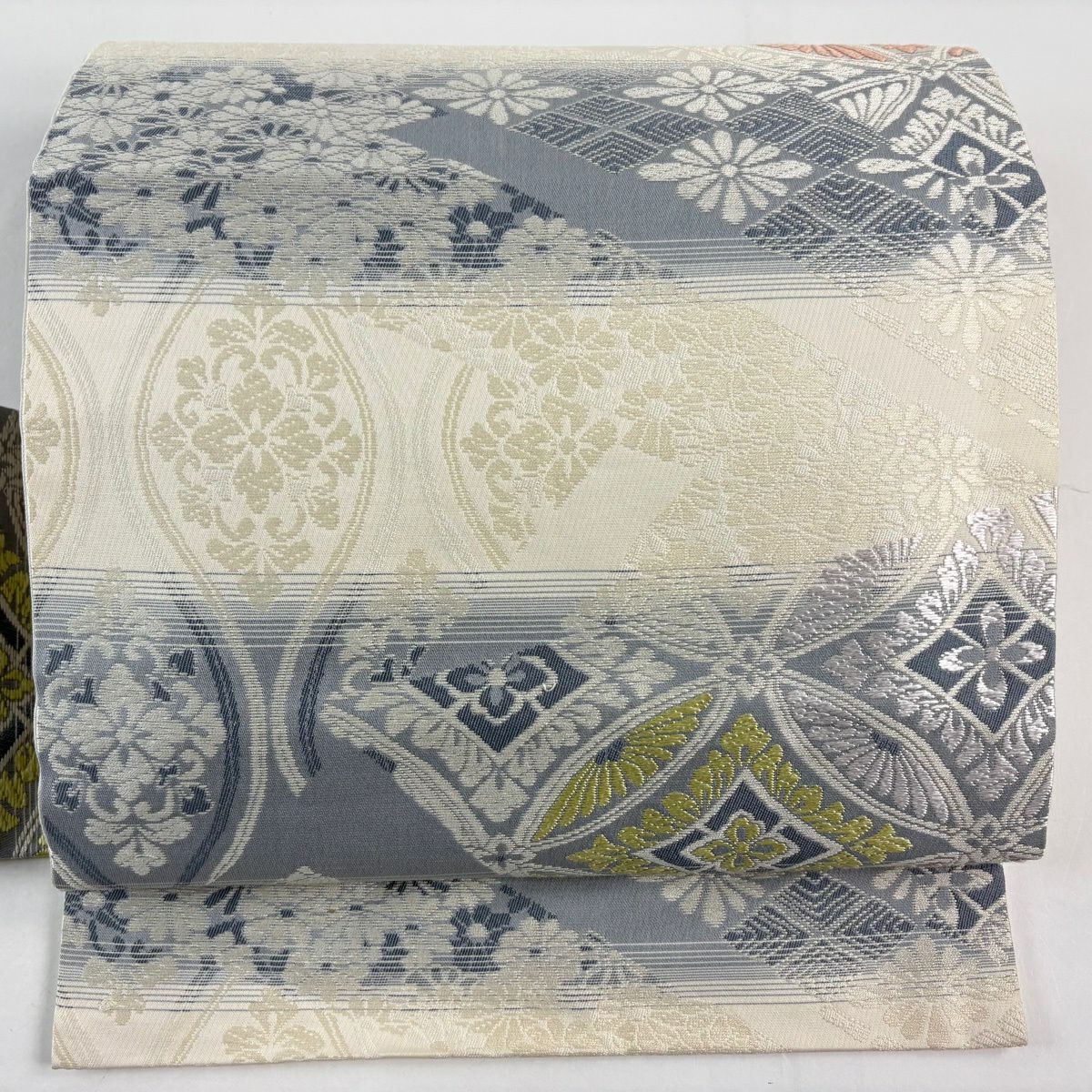名古屋帶 名品級 段紋 七寶 純蠶絲