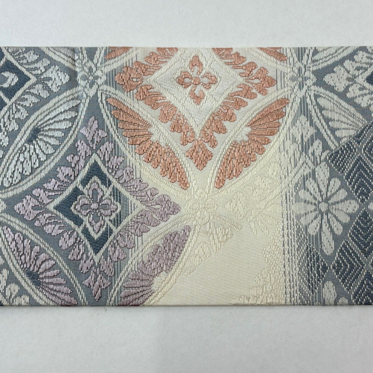 名古屋帶 名品級 段紋 七寶 純蠶絲