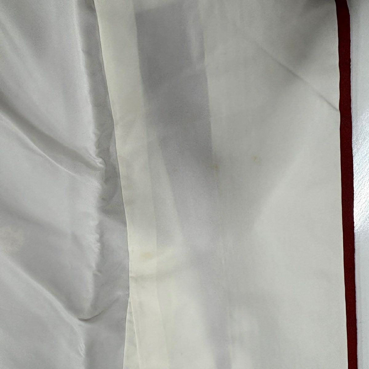 振袖禮服 身長165cm 袖長66cm M 雙層 梅花 折仙鶴 金絲 刺繡 紅茶 純蠶絲 秀品級