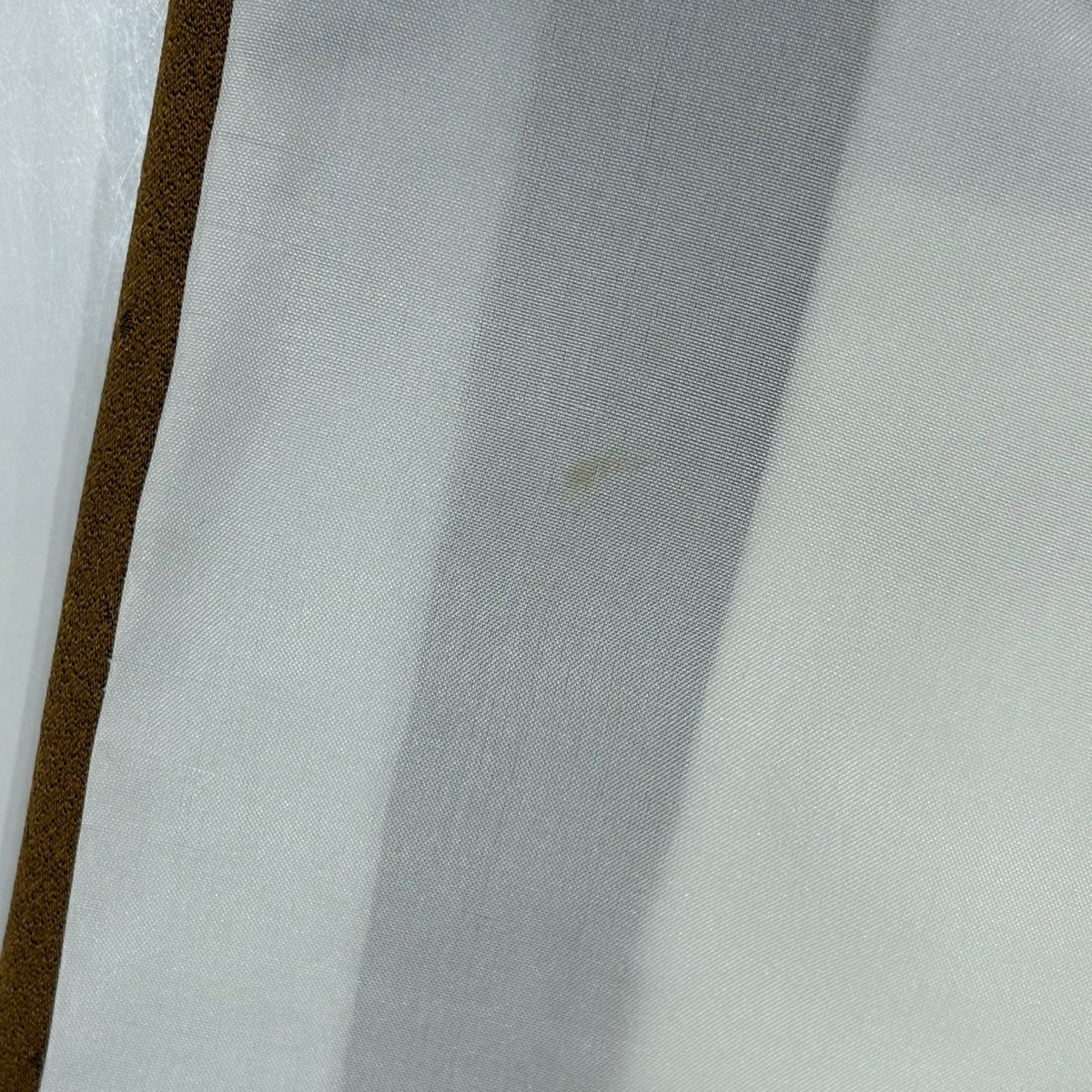 付下 身長161cm 袖長63cm S 雙層 松樹 實 金銀彩 茶 純蠶絲 秀品級