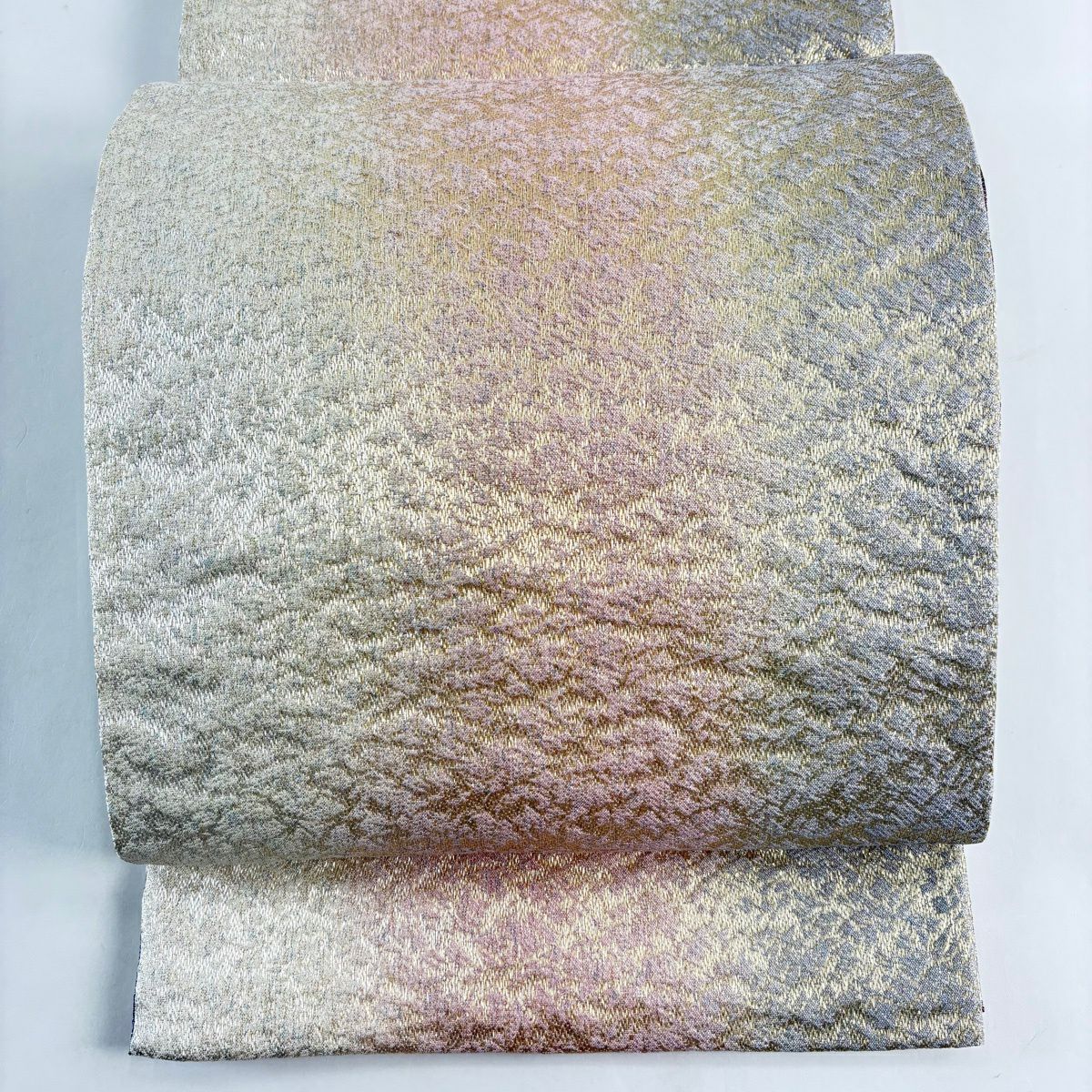 【美品】 袋帶 秀品級 薄粉紅 全通 純蠶絲